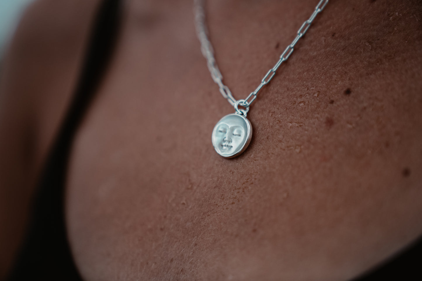 happy moon necklace