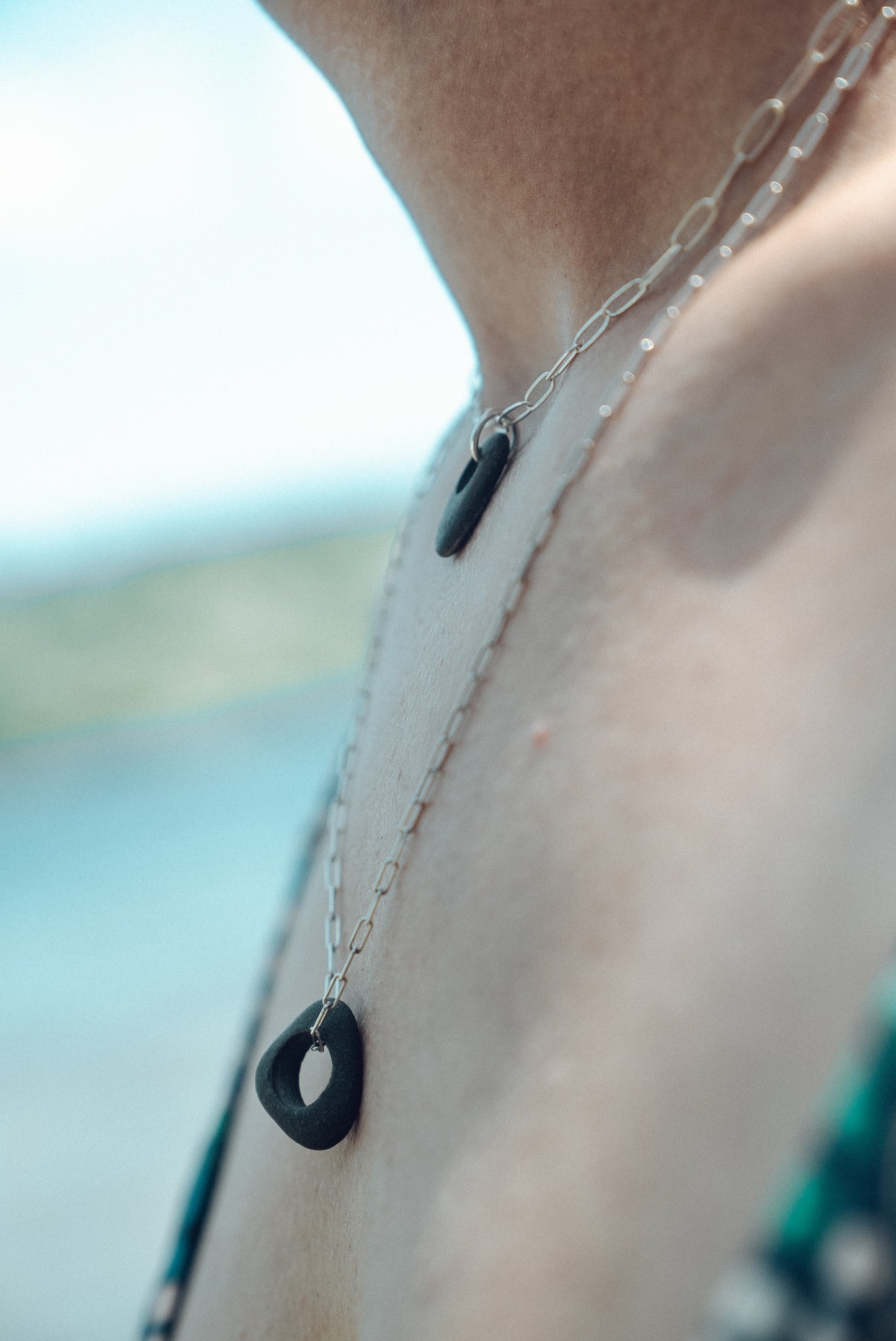 beach stone necklace