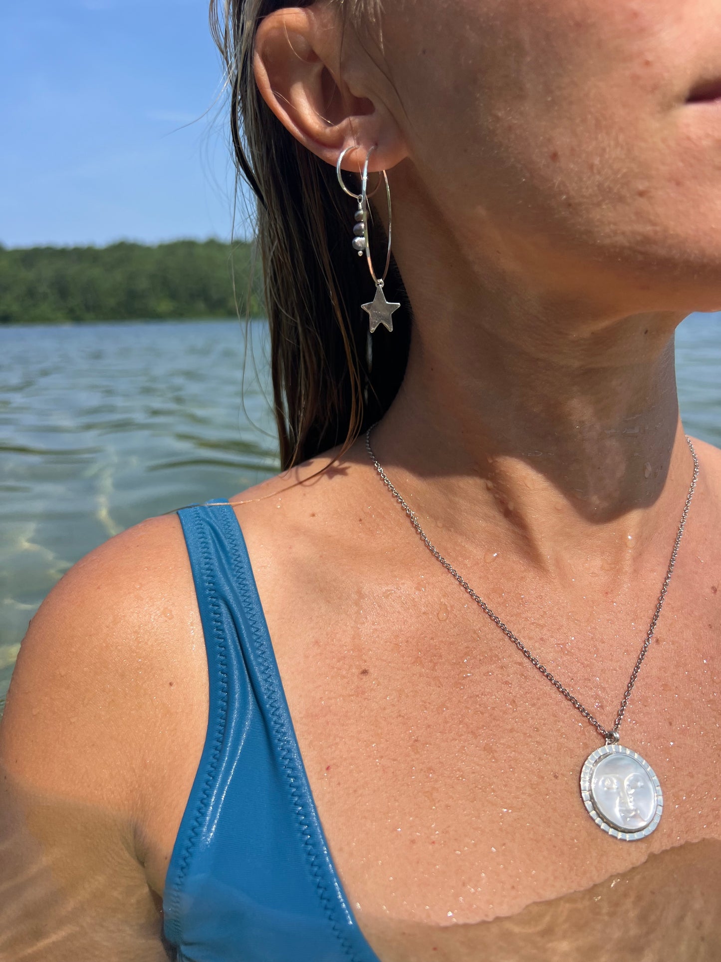 happy moon necklace