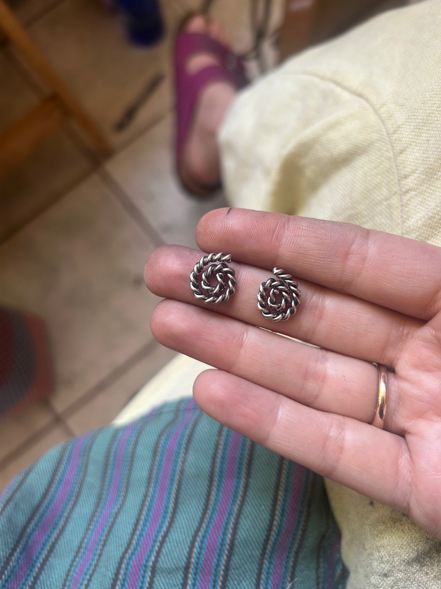 oxidized rope studs