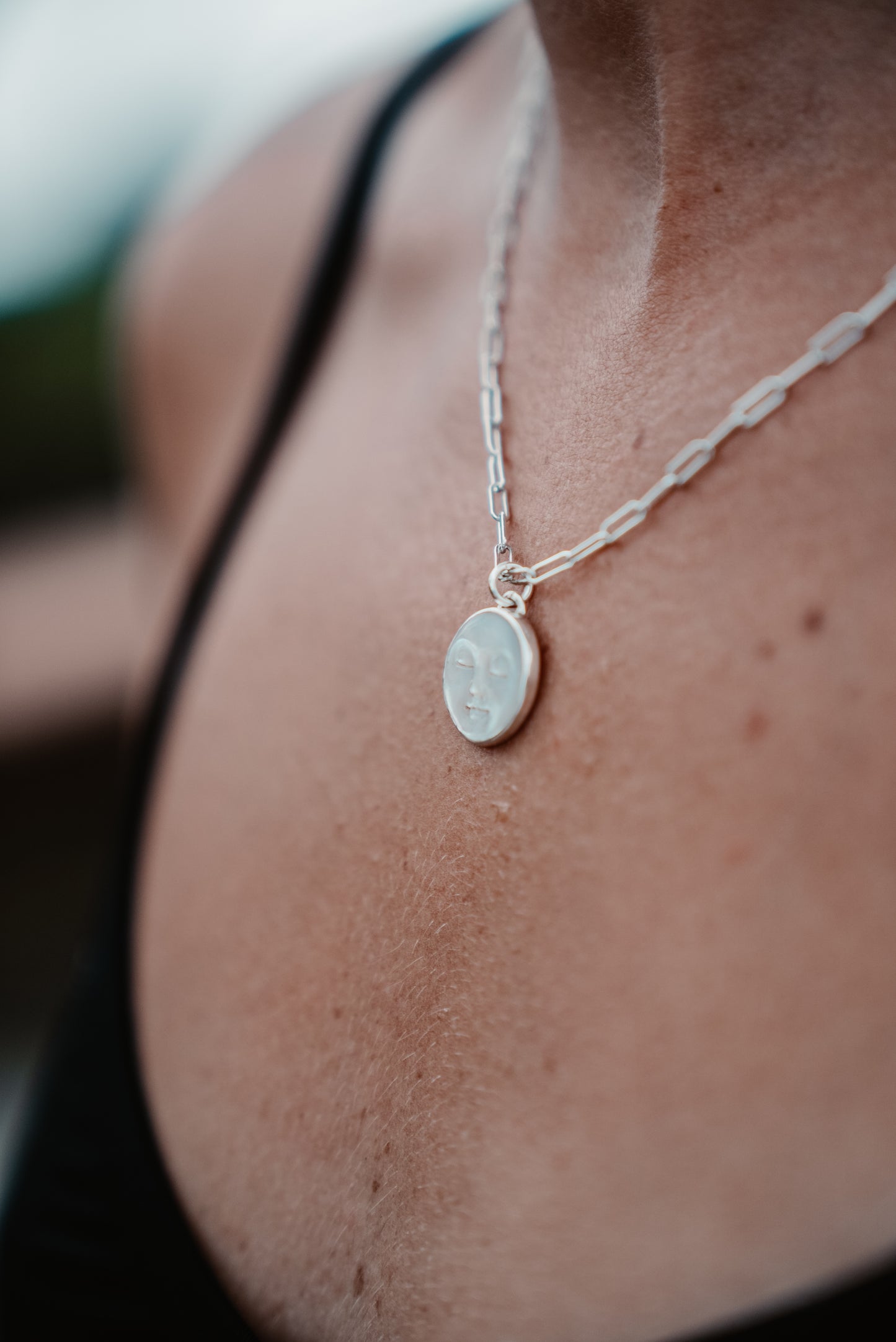 happy moon necklace