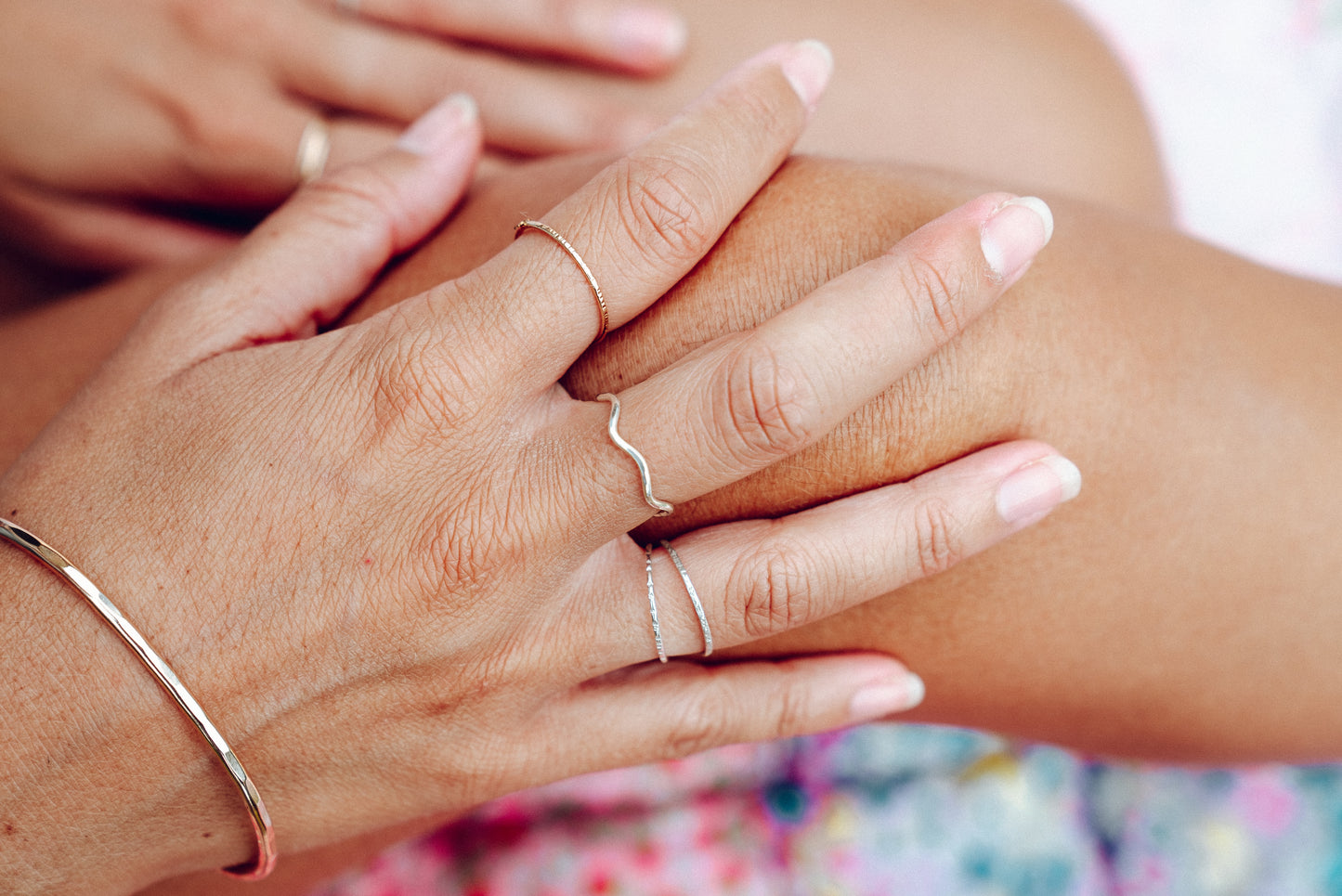 hammered stacking ring