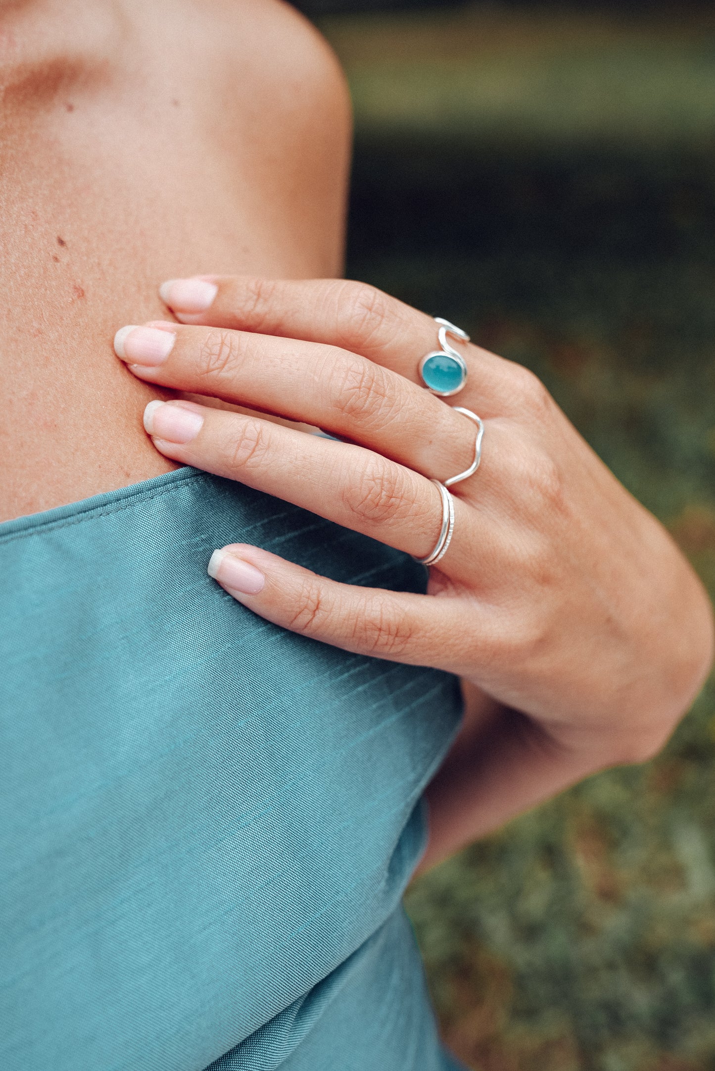 hammered stacking ring