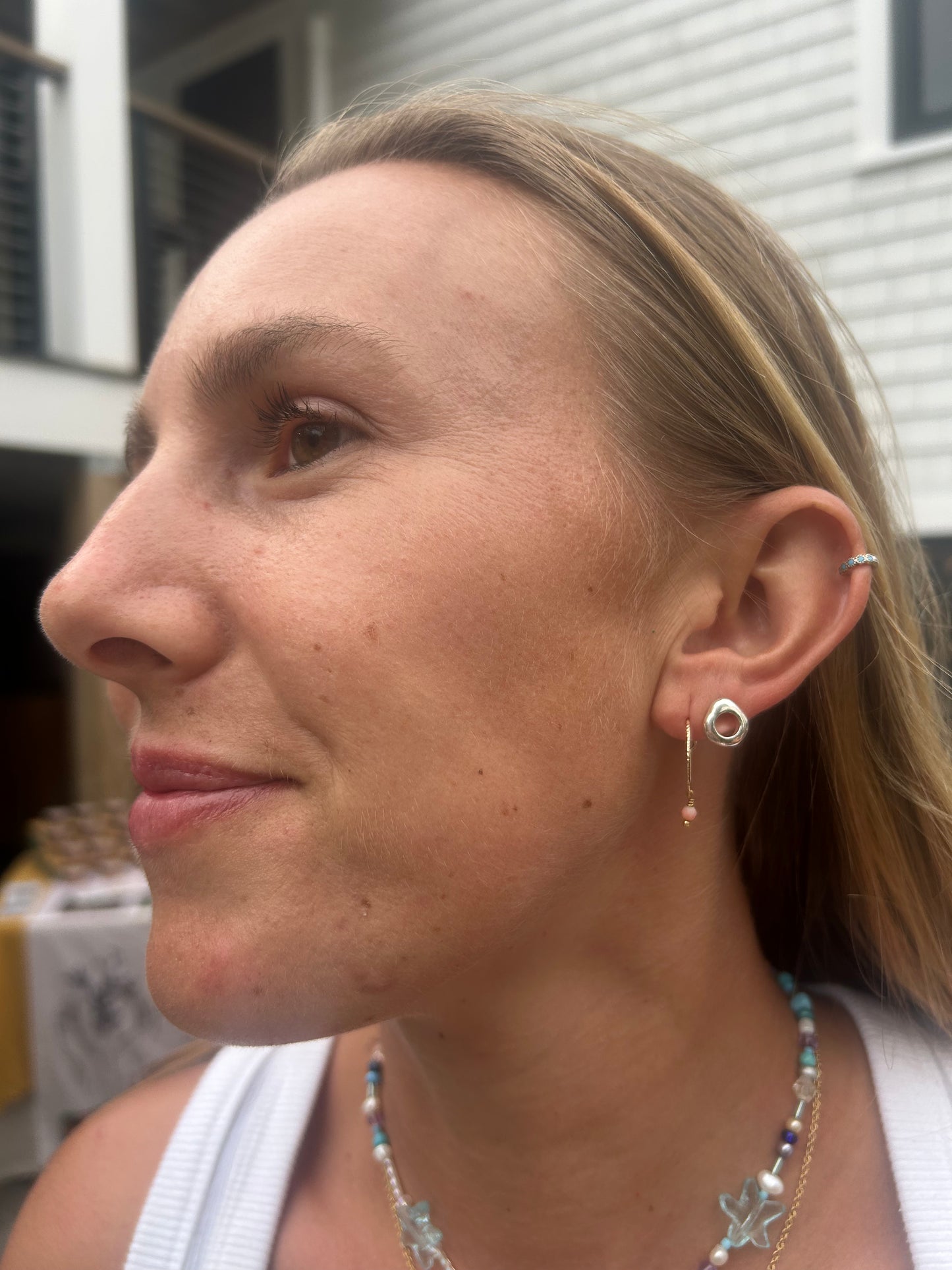 stone nugget studs