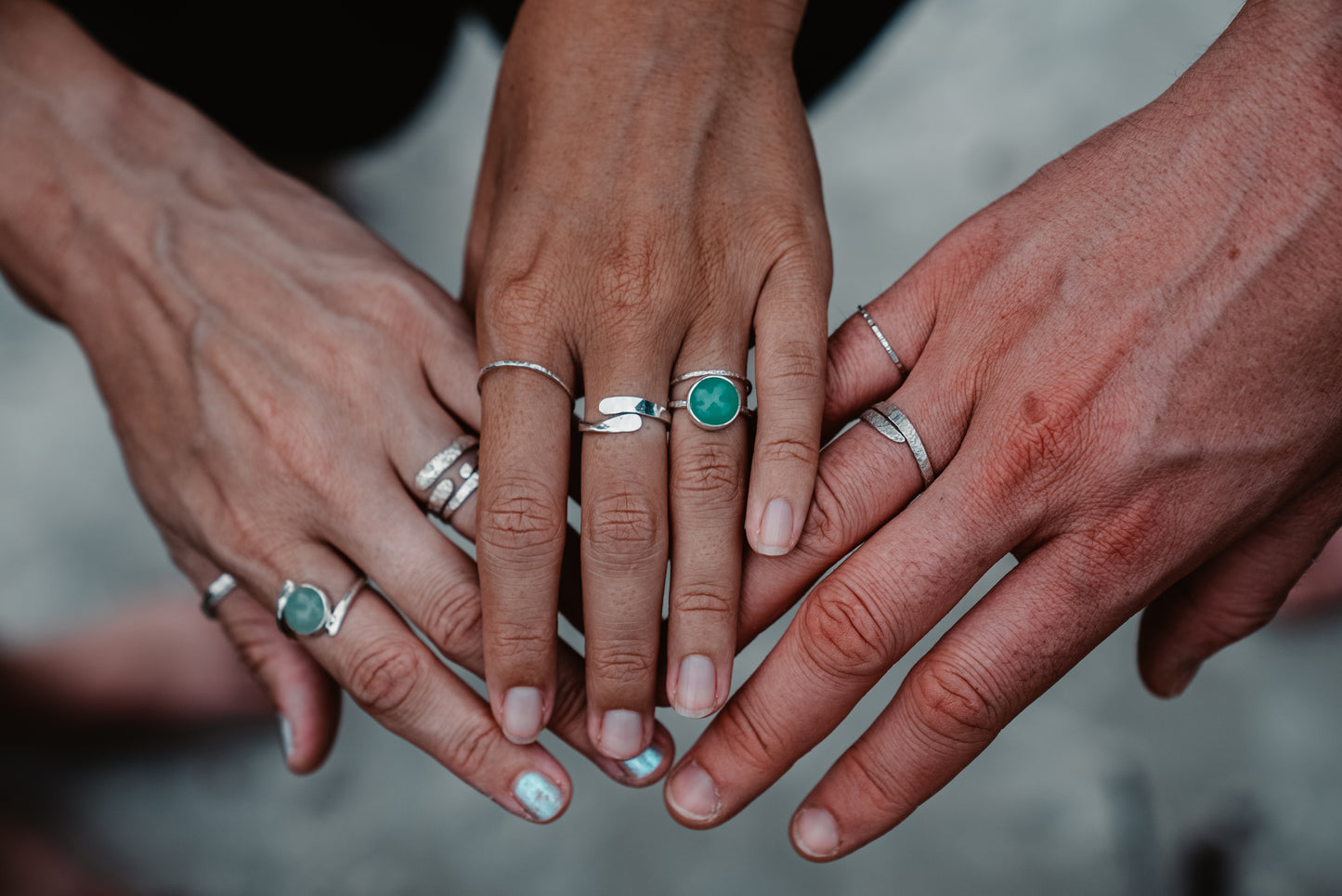 hammered stacking ring